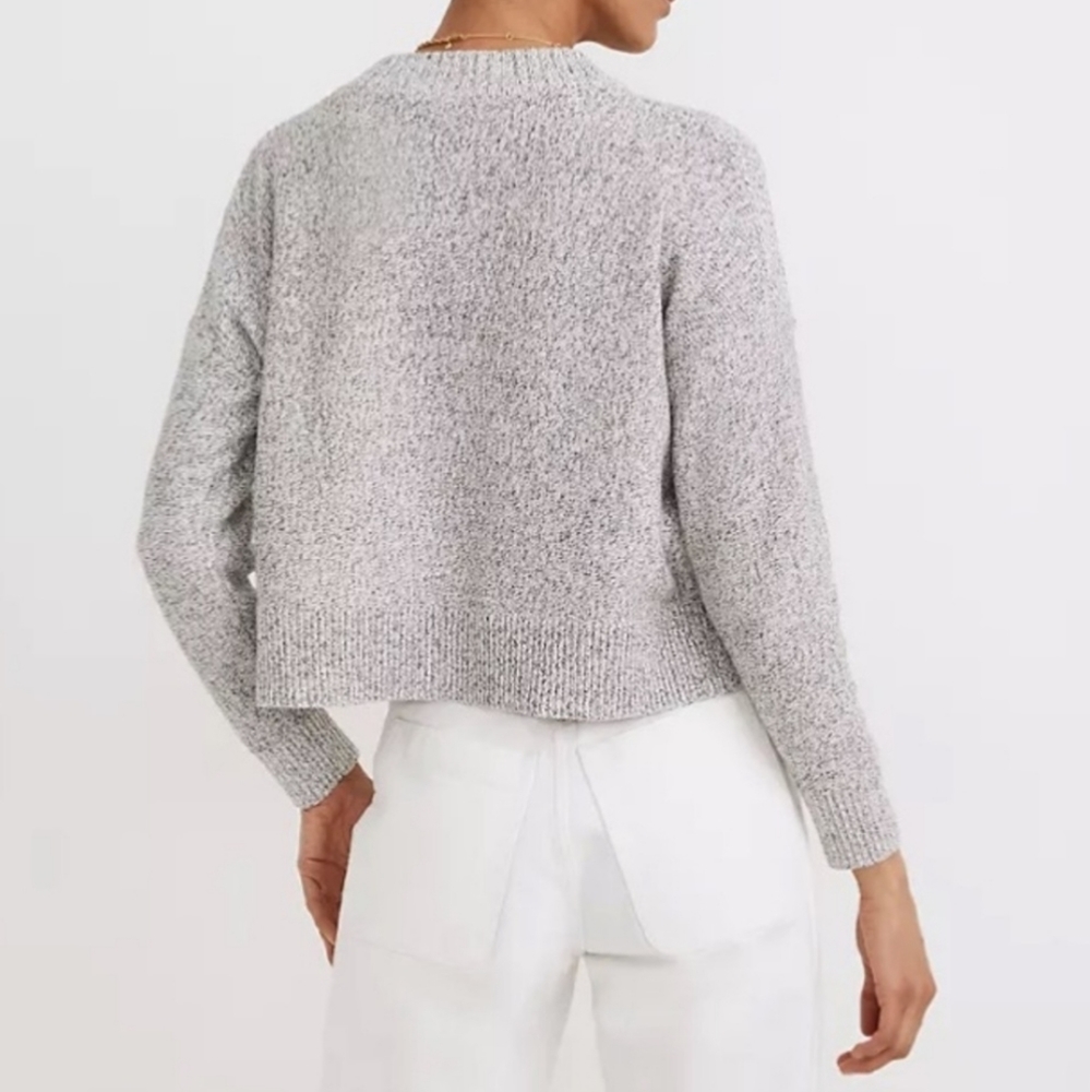 Madewell Broadway Cardigan Button Front Long Sleeve Gray Sweater NWT - Picture 4 of 7